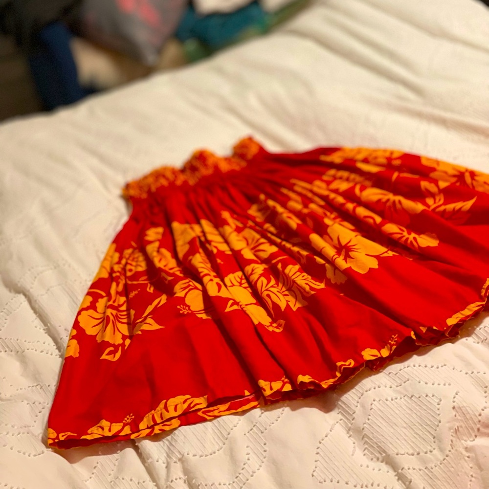 Authentic Hawaiian Hula Pau Skirt - Hibiscus XS-M